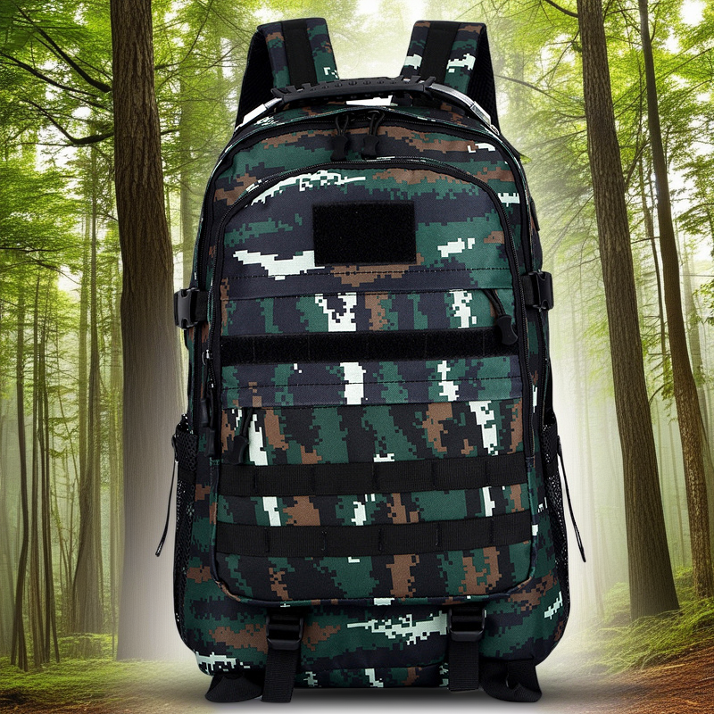 Hiking Camouflage Tactical Backpack - Water-Resistant Nylon Multi-Purpose Outdoor Gear