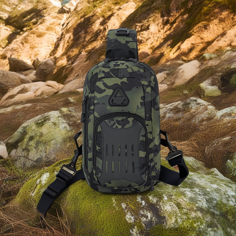 2024 Hiking Camouflage Multi-Functional Luya Crossbody Bag for Travel, Camping & Outdoor Adventures