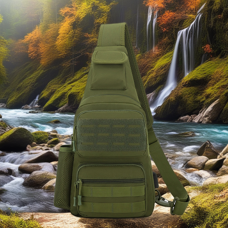 2024 Hiking Pro USB Charging Chest Bag - Multifunctional Camouflage Crossbody Outdoor Sports Bag