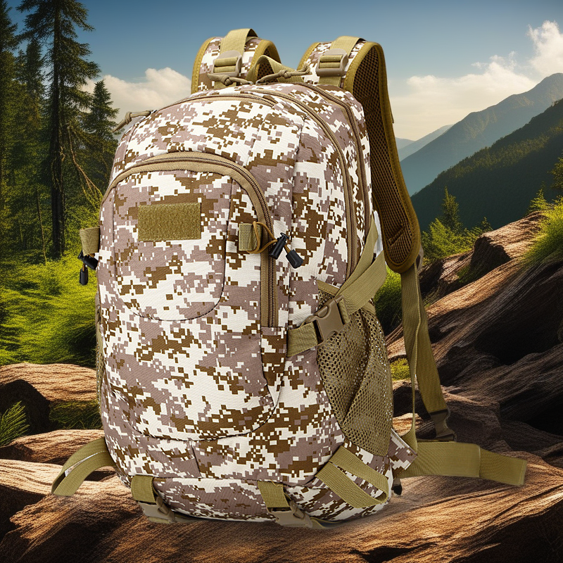 Aplon Hiking Backpack - Water-Resistant Oxford Cloth, Army Camouflage, Durable & Lightweight for Outdoor Adventures
