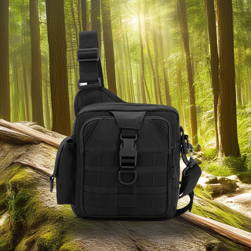 Men's Camouflage Tactical Waist Bag - Multi-Purpose Hiking Crossbody Pouch for Outdoor Sports & Travel