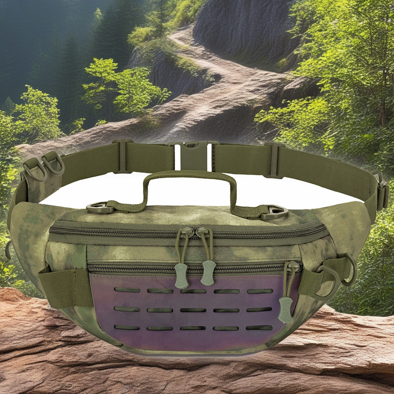 Hiking Reflective Waist Bag - Large Capacity Outdoor Sports Chest Pouch for Riding and Fishing