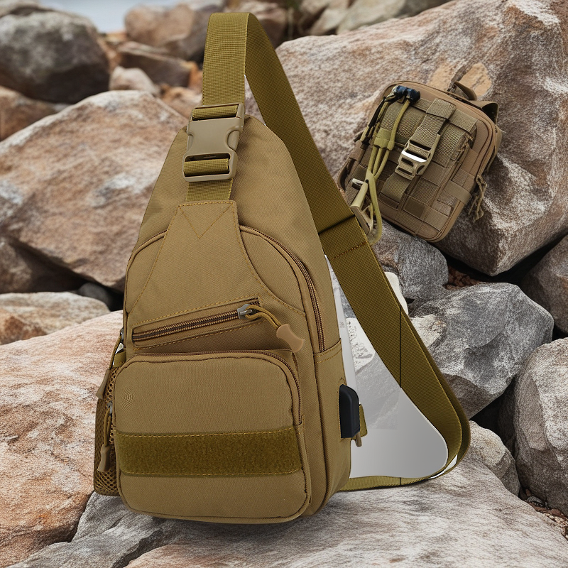 Hiking Tactical Chest Bag - Outdoor Shoulder Messenger Pouch for Sports and Military Fans